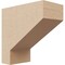 Ekena Millwork 3"W x 6"D x 6"H Classic Clemmons Rough Cedar Woodgrain TimberThane Corbel, Primed Tan CORUR03X06X06CLERCPR - alternate 1